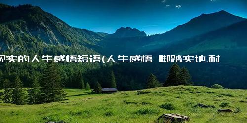 很现实的人生感悟短语(人生感悟 脚踏实地，耐心等待)
